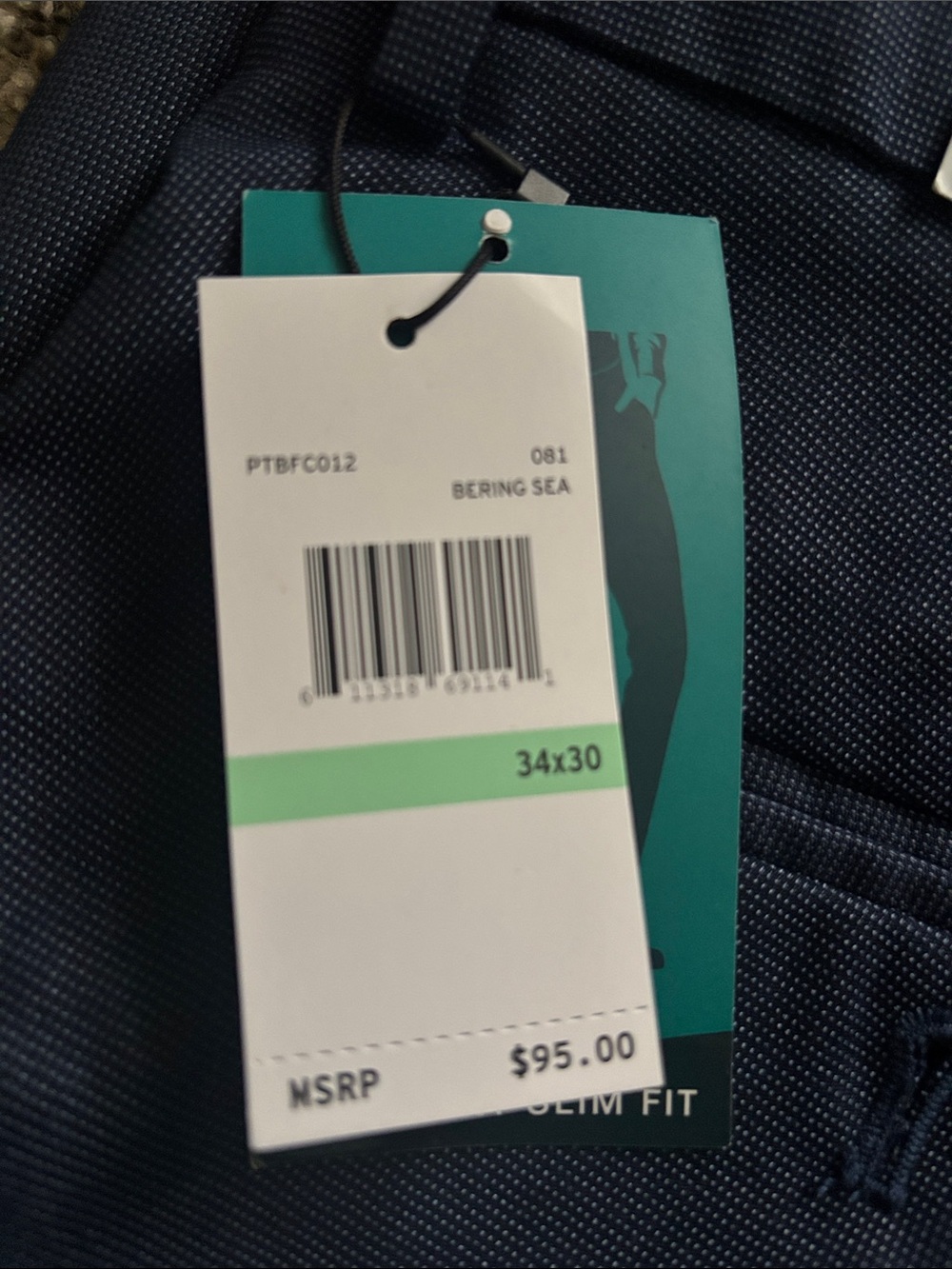 Perry Ellis Men’s Navy Dress Pants - Picture 5 of 6